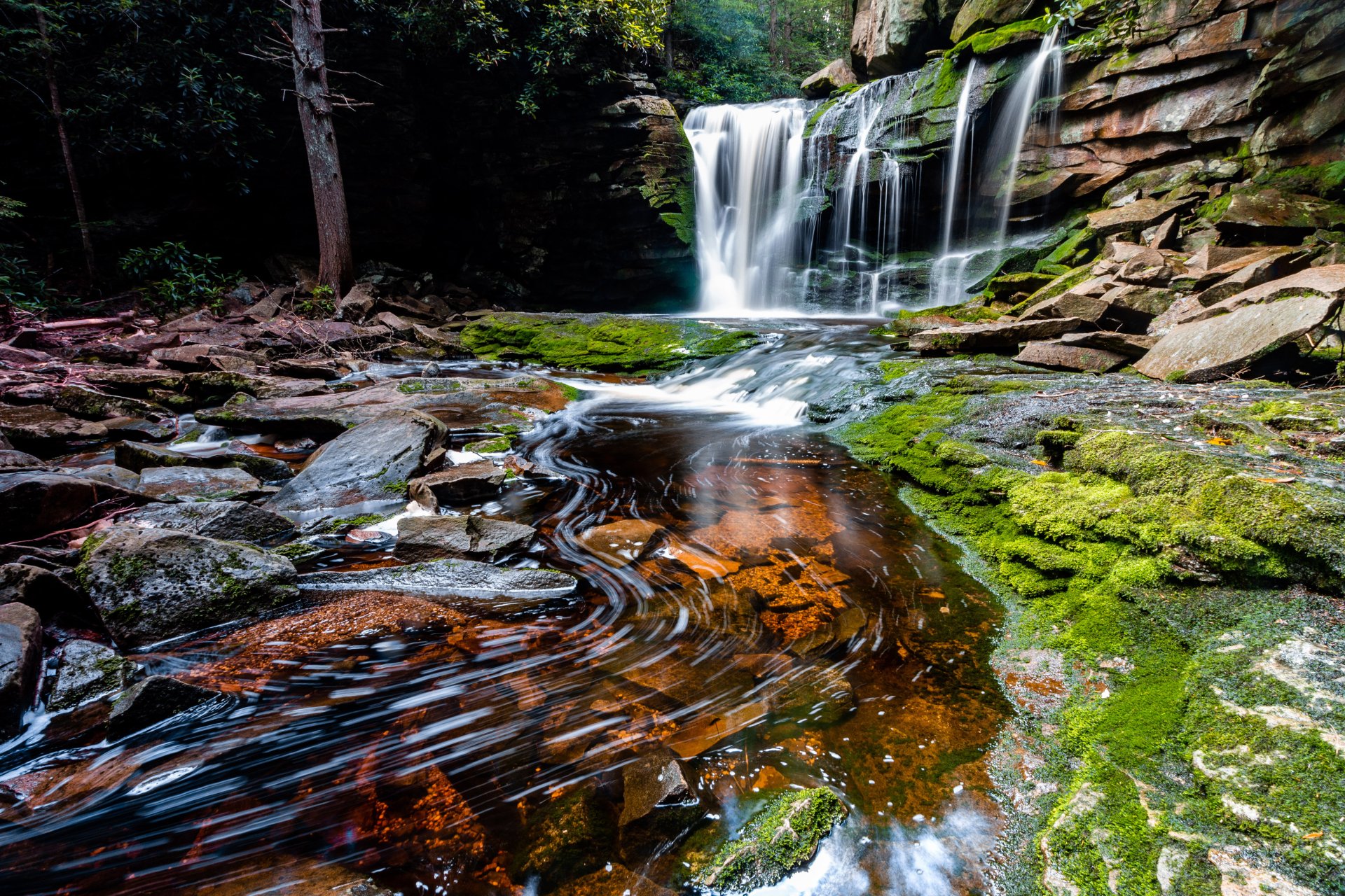 Download River Moss USA Nature Waterfall 4k Ultra HD Wallpaper ...