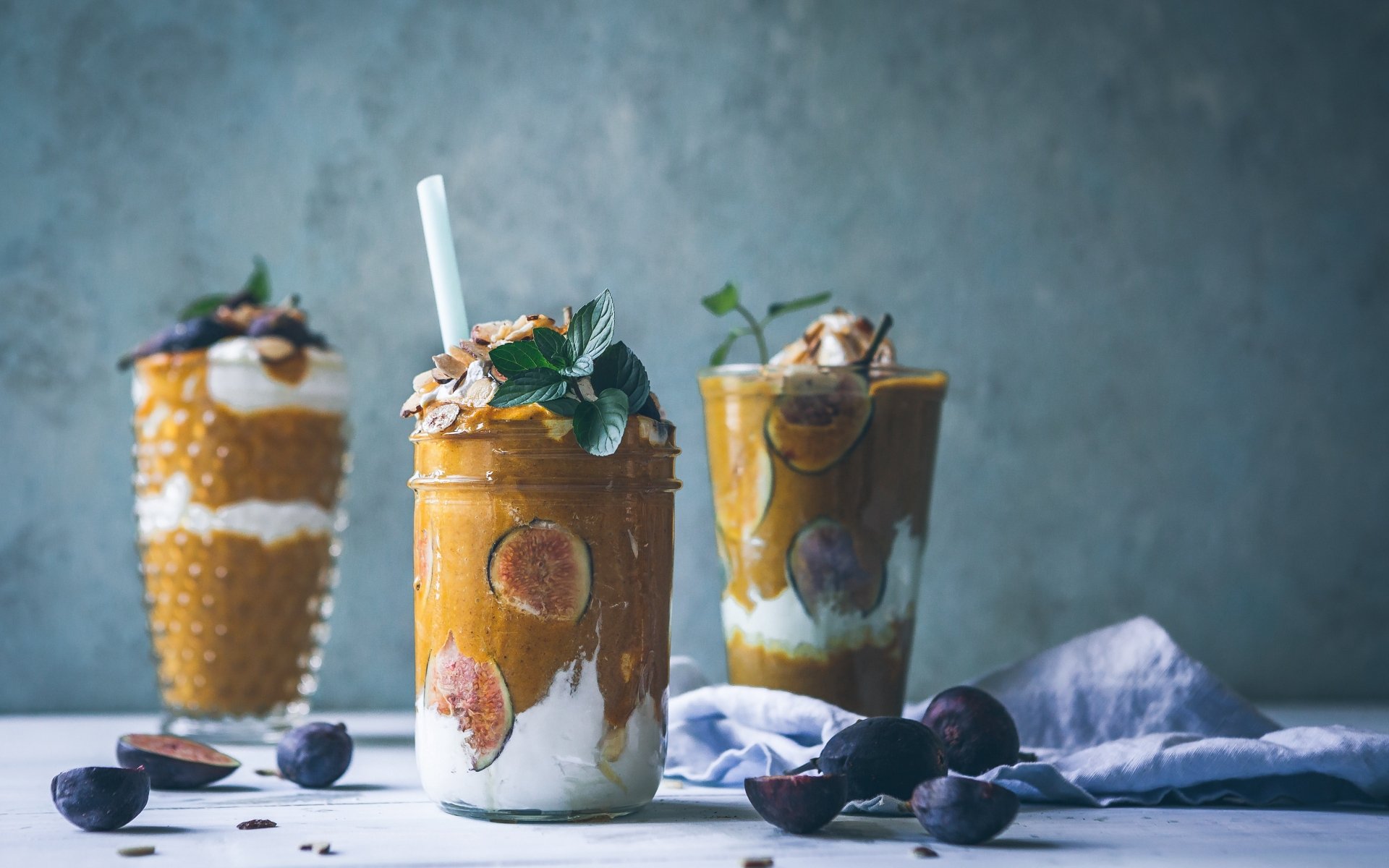 Download Still Life Fig Drink Food Smoothie 4k Ultra HD Wallpaper