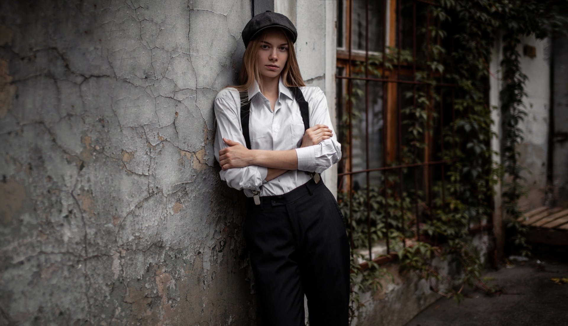 Download Cap Woman Model HD Wallpaper by Andrey Frolov