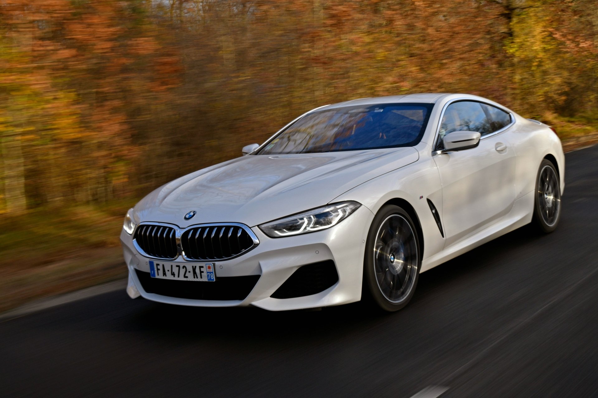 Download Grand Tourer White Car Car BMW 840d BMW Vehicle BMW 8 Series 4k Ultra HD Wallpaper