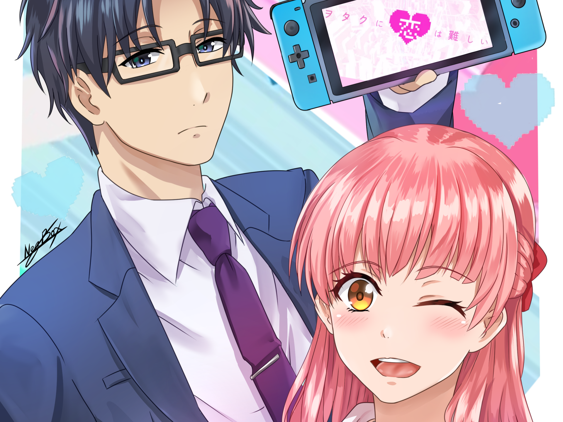 Anime Wotaku ni Koi wa Muzukashii HD Wallpaper by 小叔叔白酱