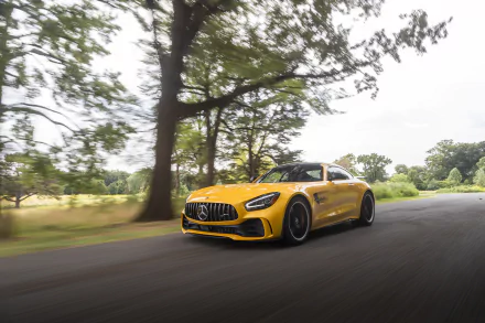 supercar yellow car car Mercedes-Benz vehicle Mercedes-AMG GT R HD Desktop Wallpaper | Background Image