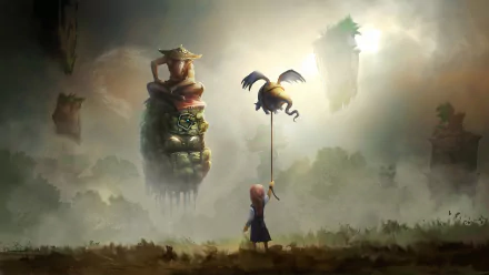 little girl dragon fantasy child HD Desktop Wallpaper | Background Image