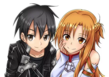 Asuna Yuuki Kazuto Kirigaya Kirito (Sword Art Online) Anime Sword Art Online Kirito And Asuna HD Desktop Wallpaper | Background Image