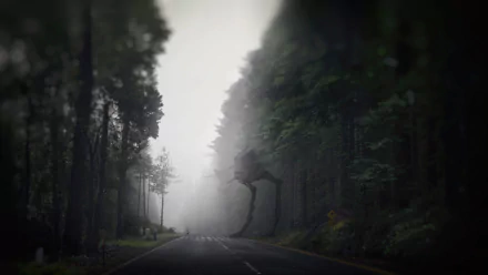 fog stormtrooper AT-ST forest road Sci Fi Star Wars HD Desktop Wallpaper | Background Image