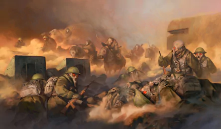gas mask soldier cavalry military battle HD Desktop Wallpaper | Background Image