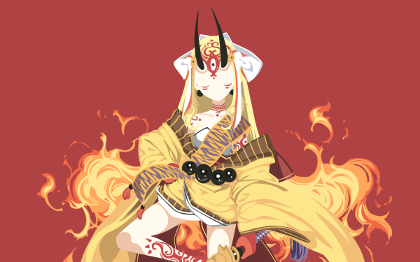 Anime Fate/Grand Order Fate Series Ibaraki Dōji Oni Onigashima Berserker Minimalist HD Wallpaper | Background Image