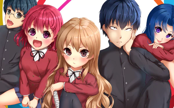 Yusaku Kitamura Minori Kushieda Ami Kawashima Taiga Aisaka Ryuuji Takasu Anime Toradora! HD Desktop Wallpaper | Background Image