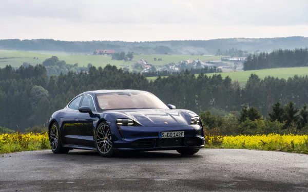 car Porsche Porsche Taycan vehicle Porsche Taycan Turbo HD Desktop Wallpaper | Background Image