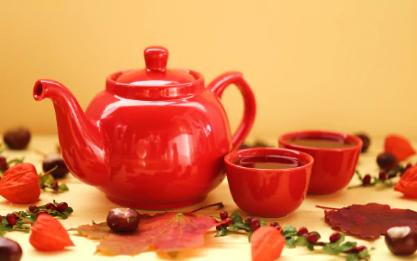 drink teapot fall food tea HD Desktop Wallpaper | Background Image