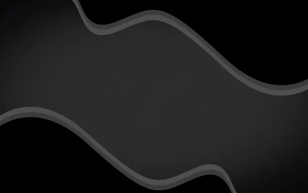 8K Ultra HD abstract black and grey PC desktop wallpaper with smooth layered wave shapes creating a cool minimalist background.