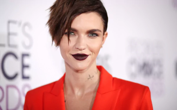 brunette short hair Australian lipstick actress model Celebrity Ruby Rose HD Desktop Wallpaper | Background Image