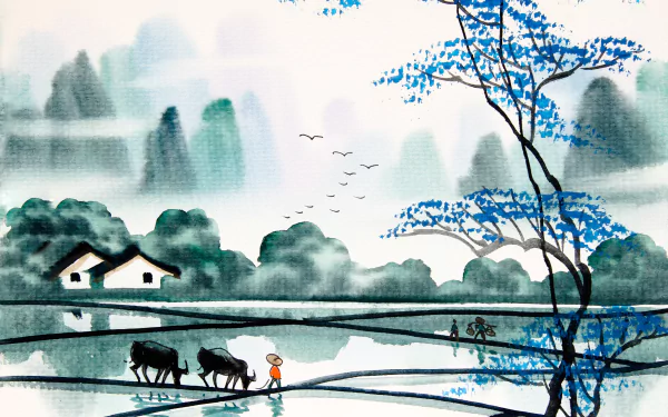 artistic Japanese HD Desktop Wallpaper | Background Image