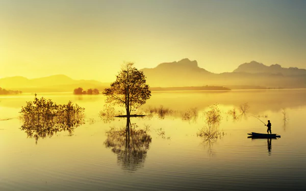 lake fishing Sports HD Desktop Wallpaper | Background Image