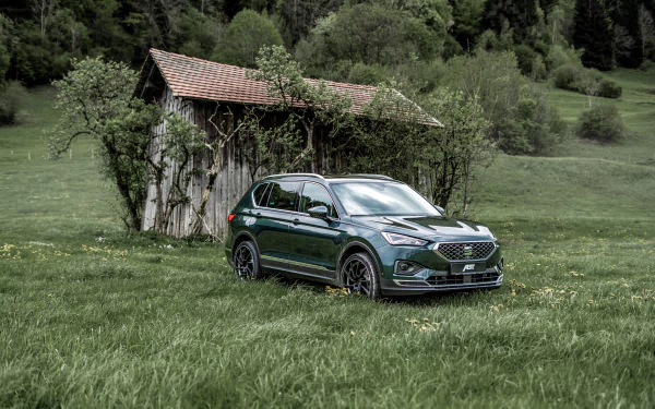 green car SUV car Seat crossover car vehicle Seat Tarraco HD Desktop Wallpaper | Background Image