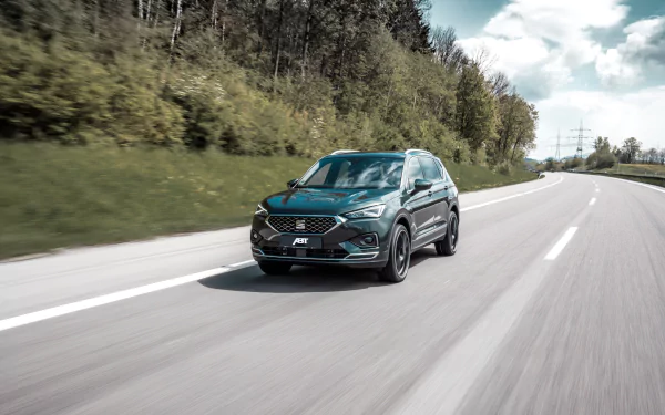 green car SUV car Seat crossover car vehicle Seat Tarraco HD Desktop Wallpaper | Background Image