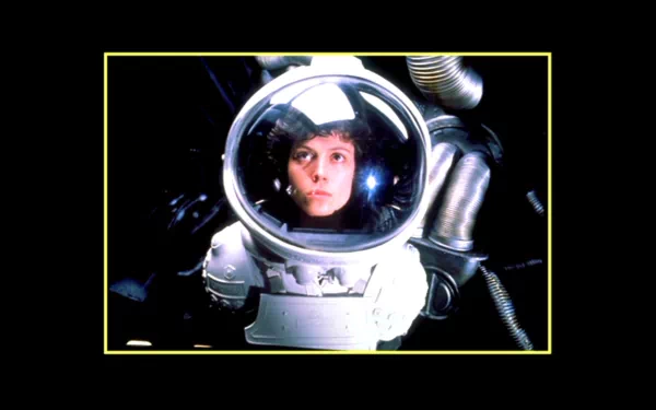 HD desktop wallpaper featuring Ellen Ripley, played by Sigourney Weaver, in a space suit from the movie Alien.