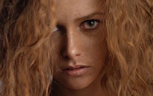redhead freckles woman face HD Desktop Wallpaper | Background Image