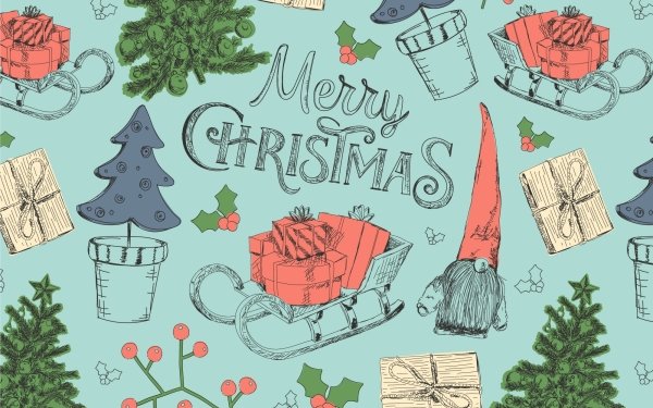 Holiday Christmas Gift Merry Christmas Sleigh HD Wallpaper | Background Image