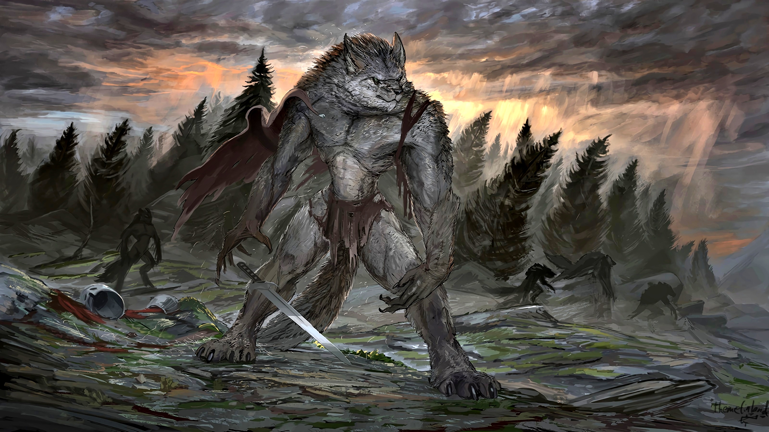 Werewolf HD Wallpaper | Background Image | 3200x1800 | ID:1051582 ...