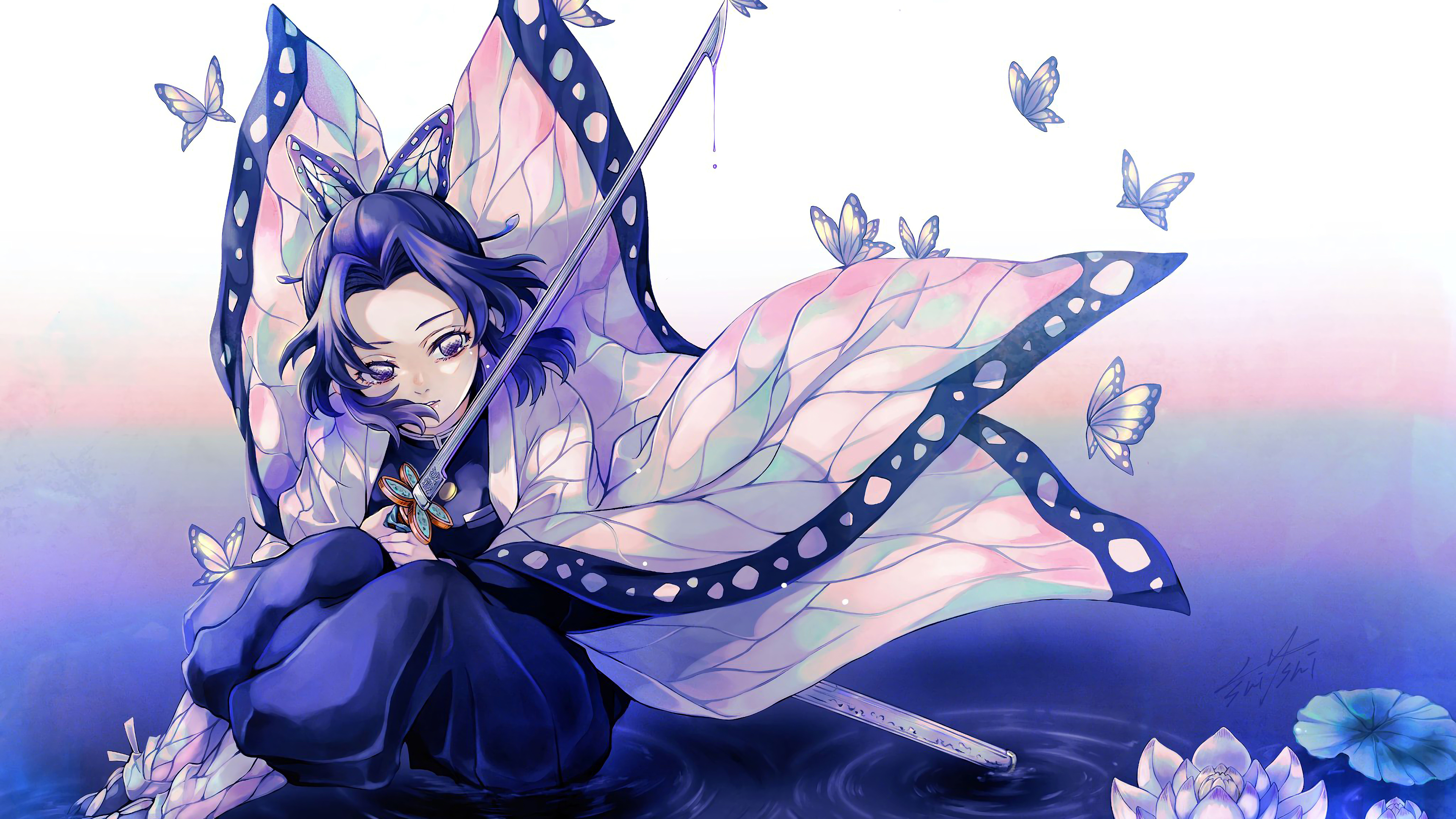 Shinobu Kochou 4K Ultra HD Wallpaper Demon Slayer By 