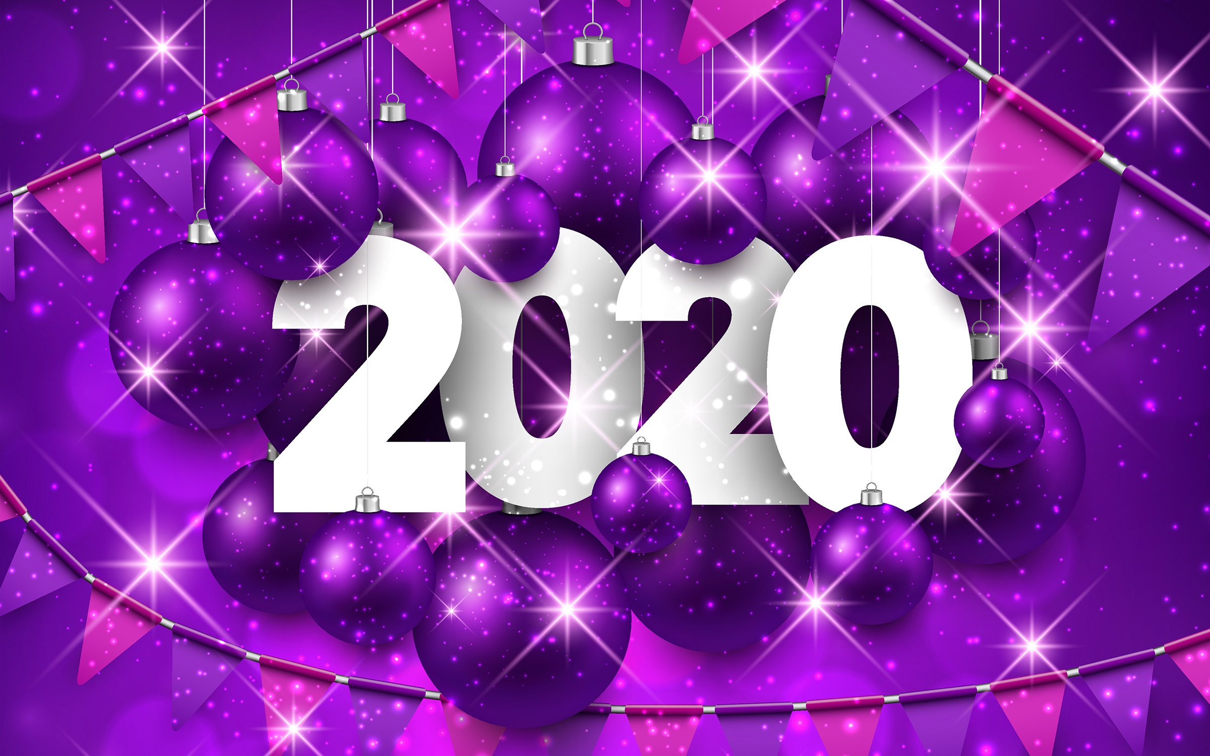 New Year 2020 HD Wallpaper | Background Image | 2400x1500