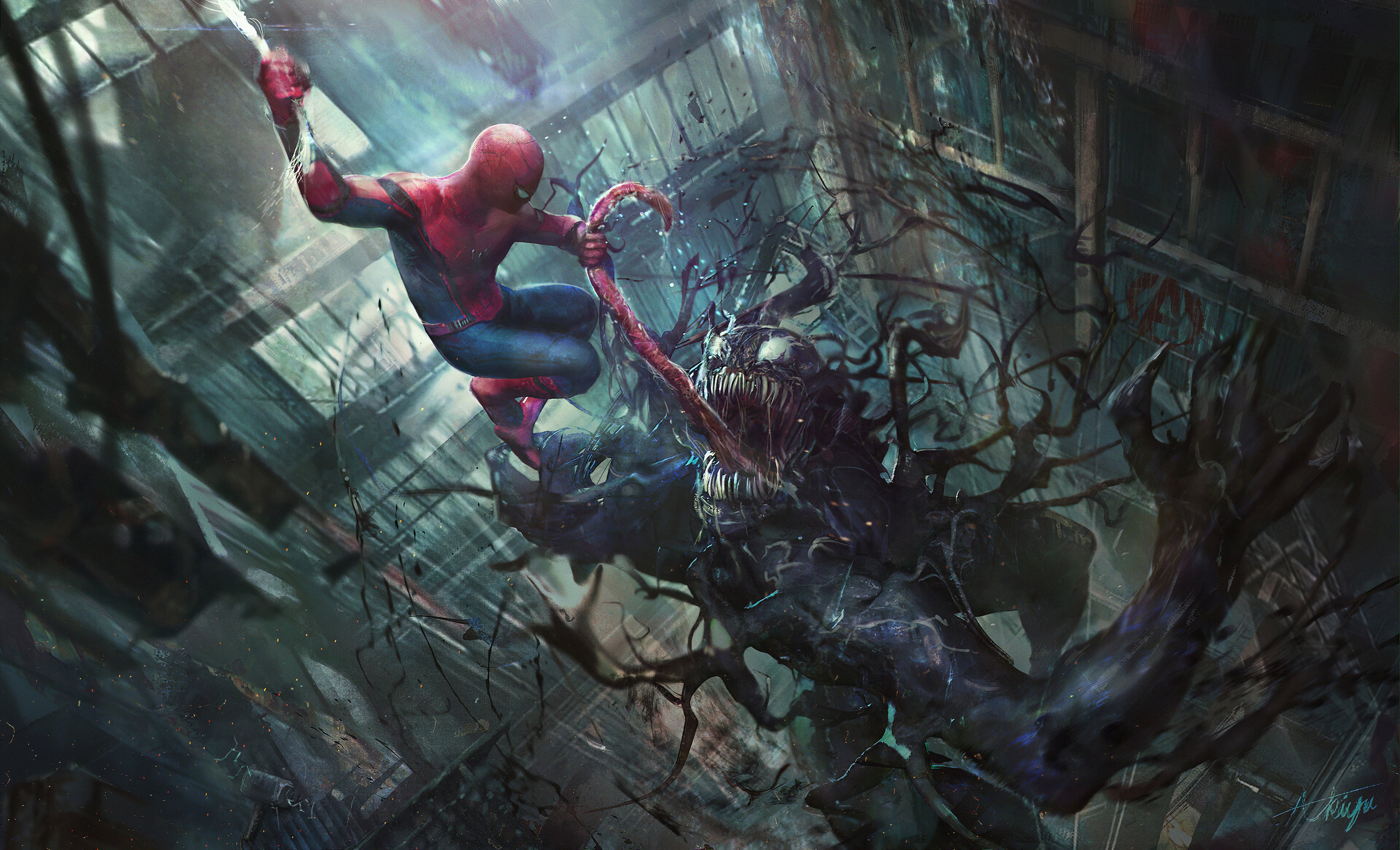 Spider-Man 4k Ultra HD Wallpaper by Akia Koiguchi