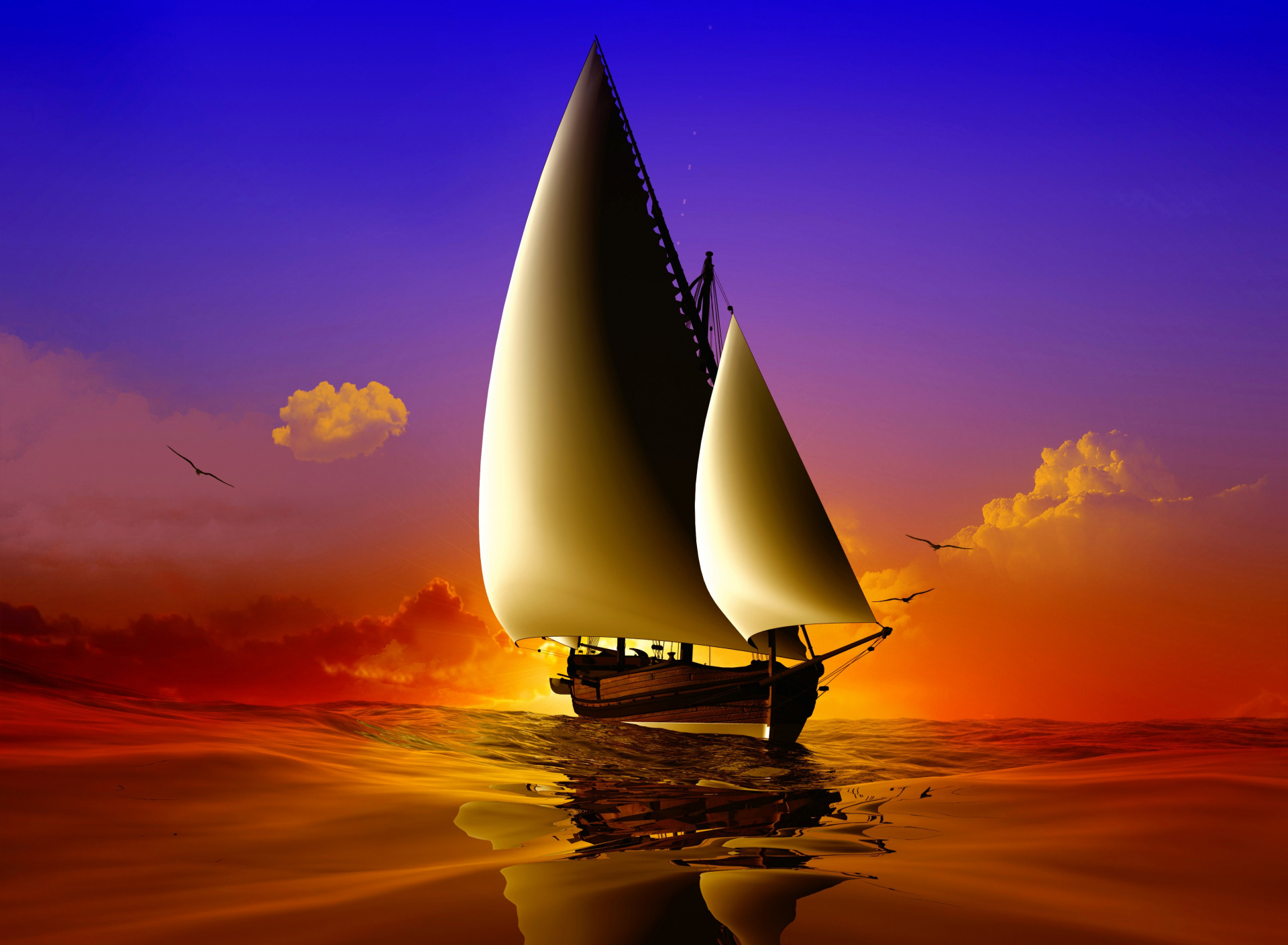 Artistic Boat HD Wallpaper | Background Image