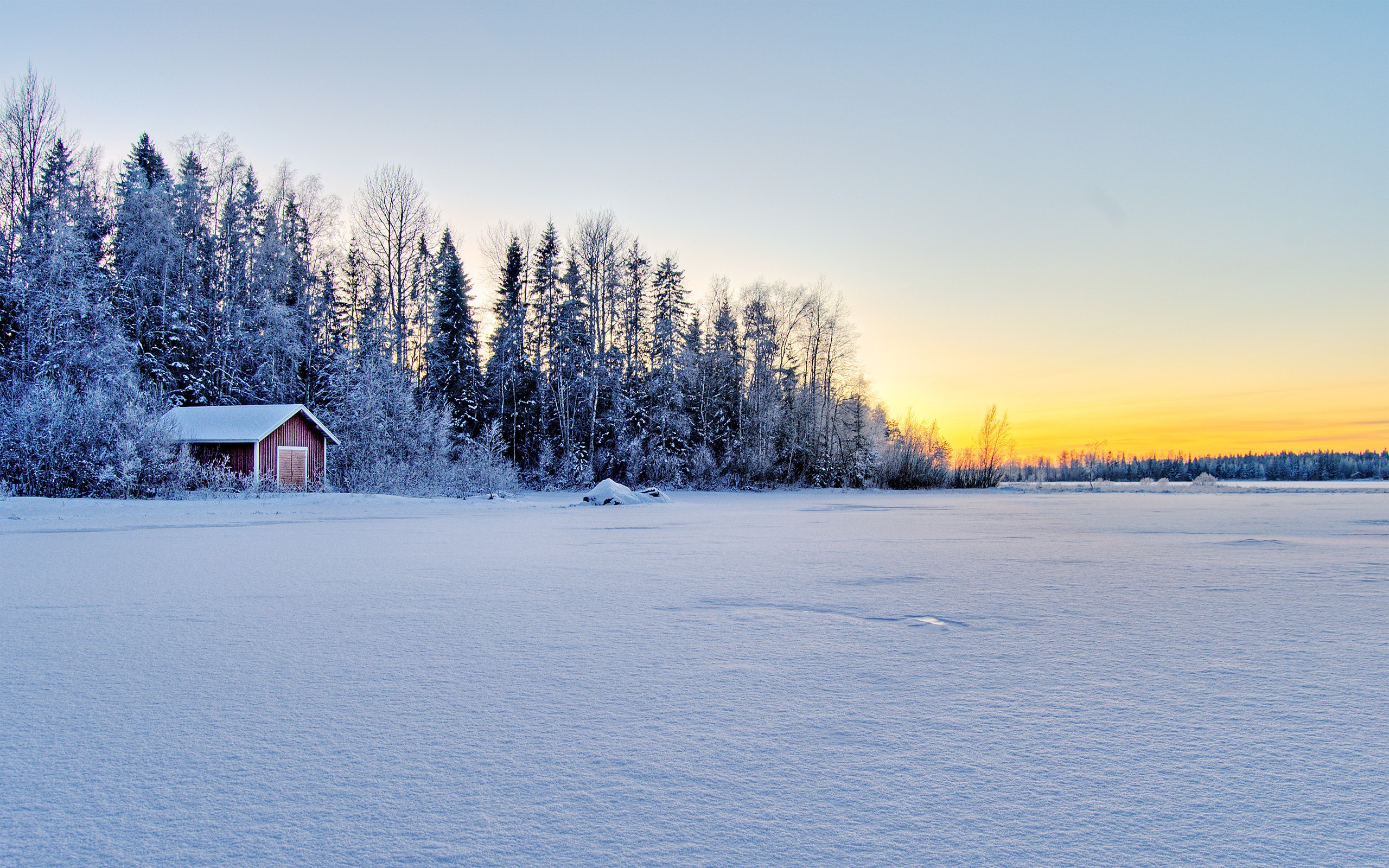 Winter landscape desktop wallpaper. Photography featuring snowy scene.