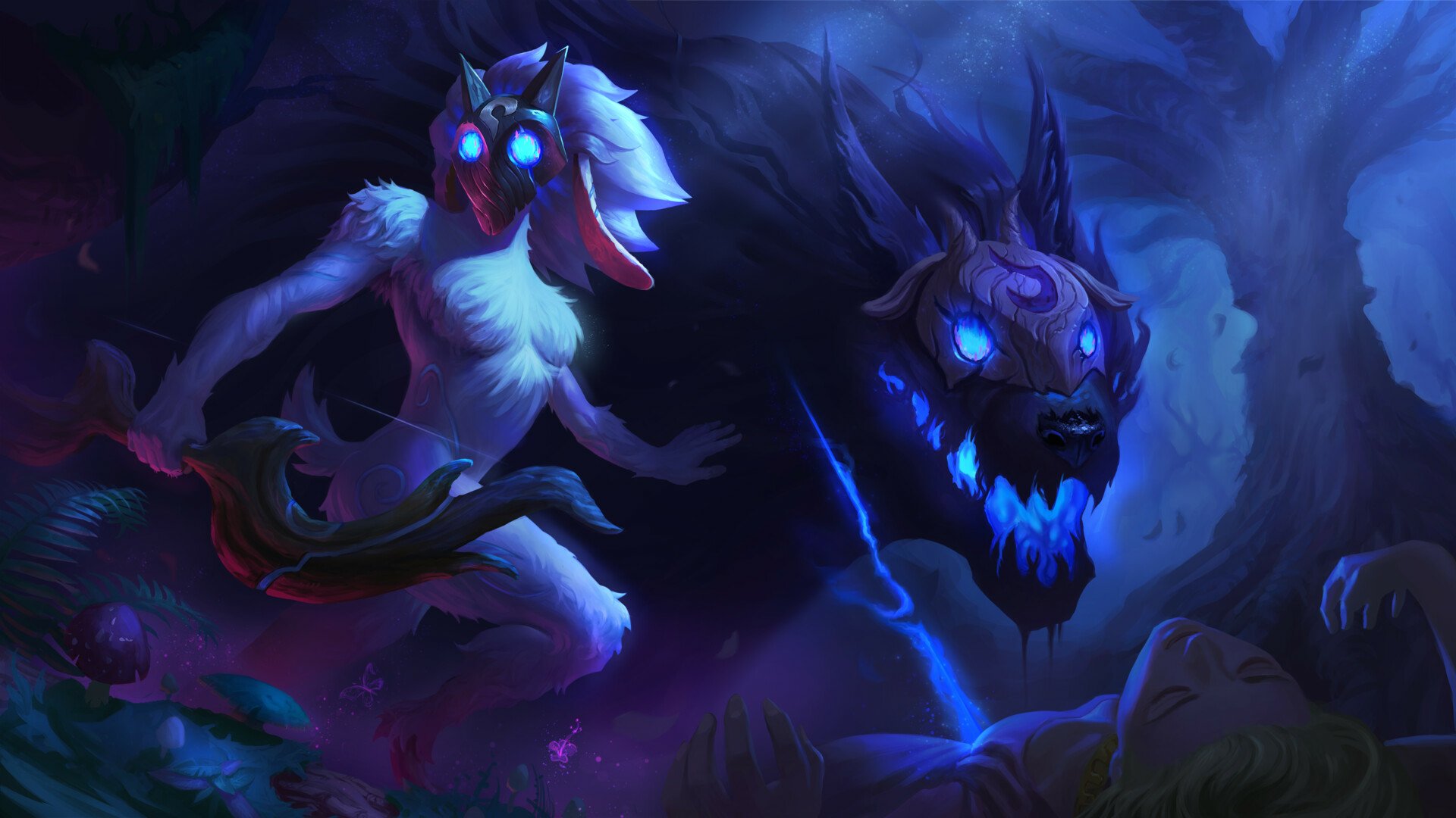 Download Kindred (League Of Legends) Video Game League Of Legends HD Wallpaper by Laurits Rask