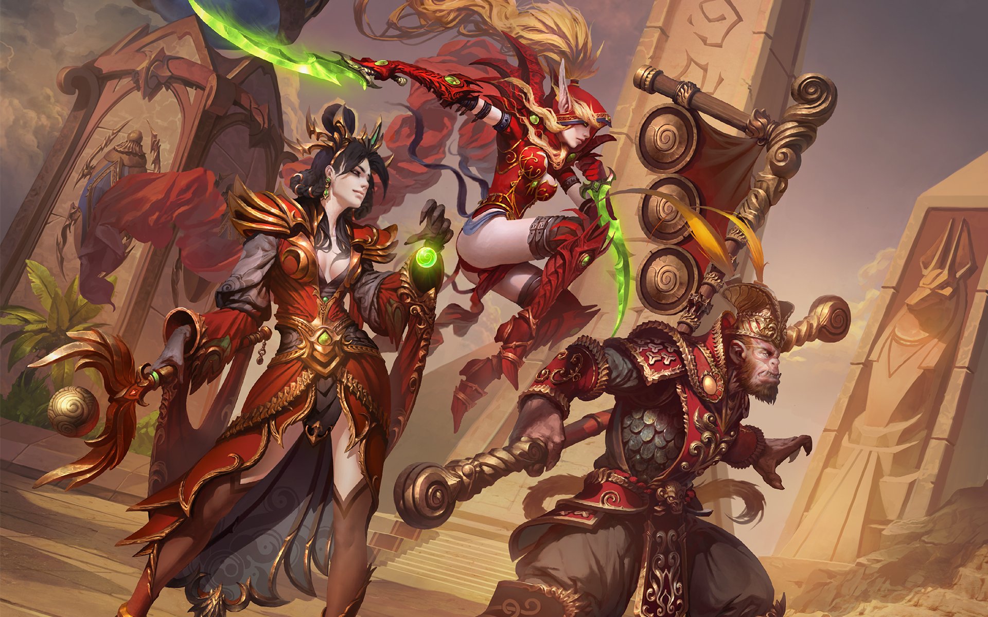 Download Wizard (Diablo III) Valeera Sanguinar Video Game Heroes Of The Storm HD Wallpaper