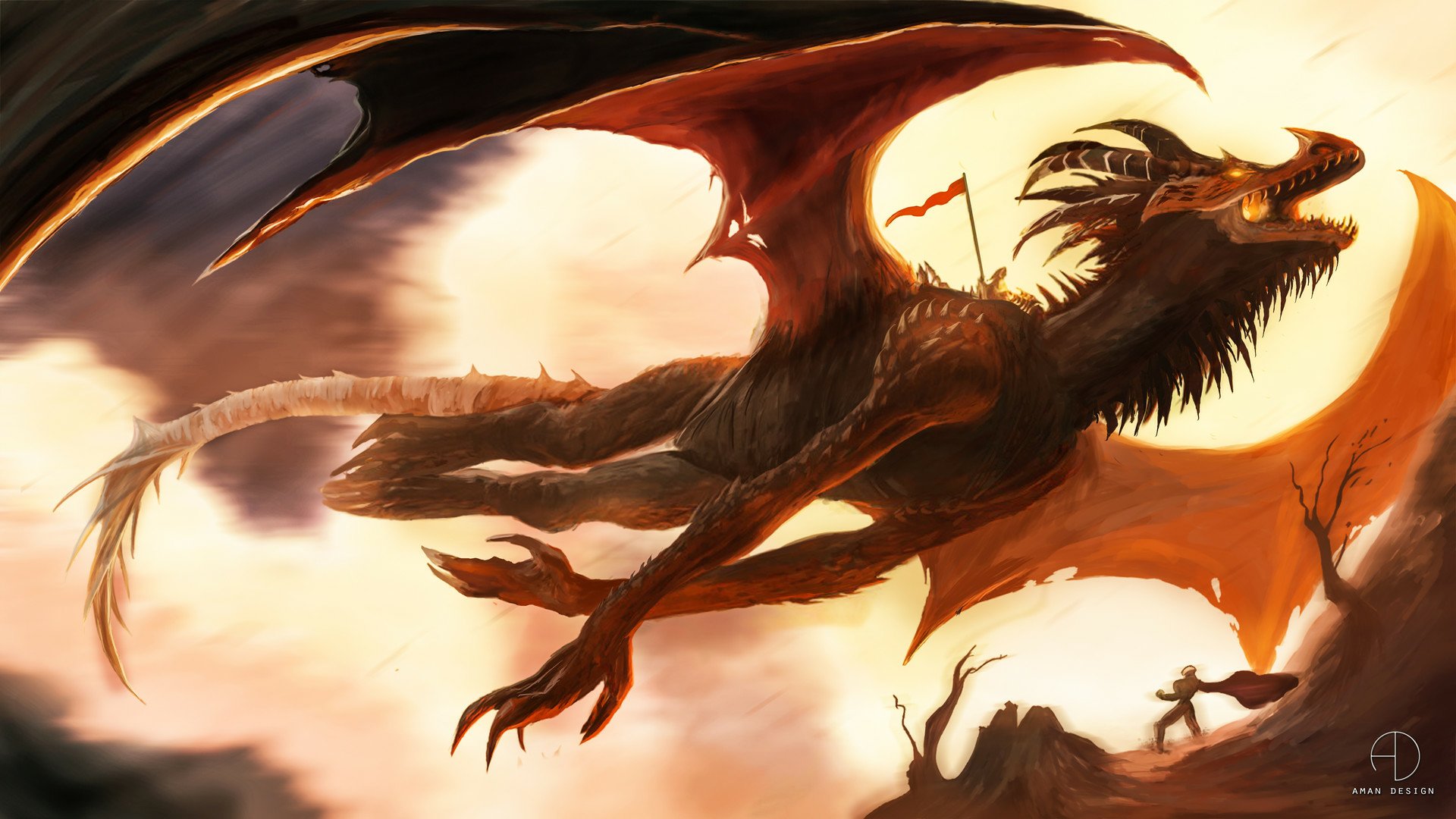 Download Fantasy Dragon HD Wallpaper by Aman Aggarwal