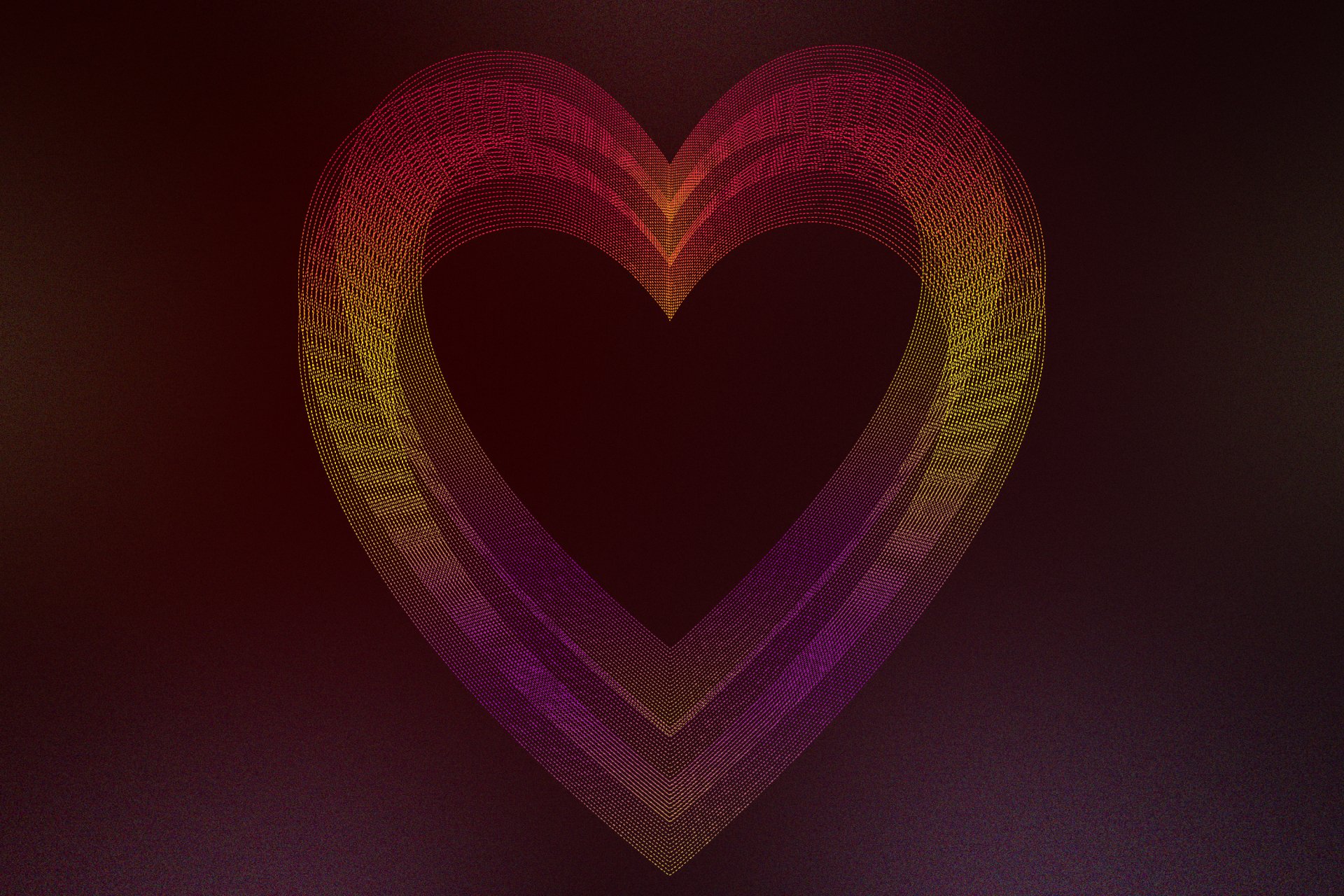 Colorful heart by 3DART