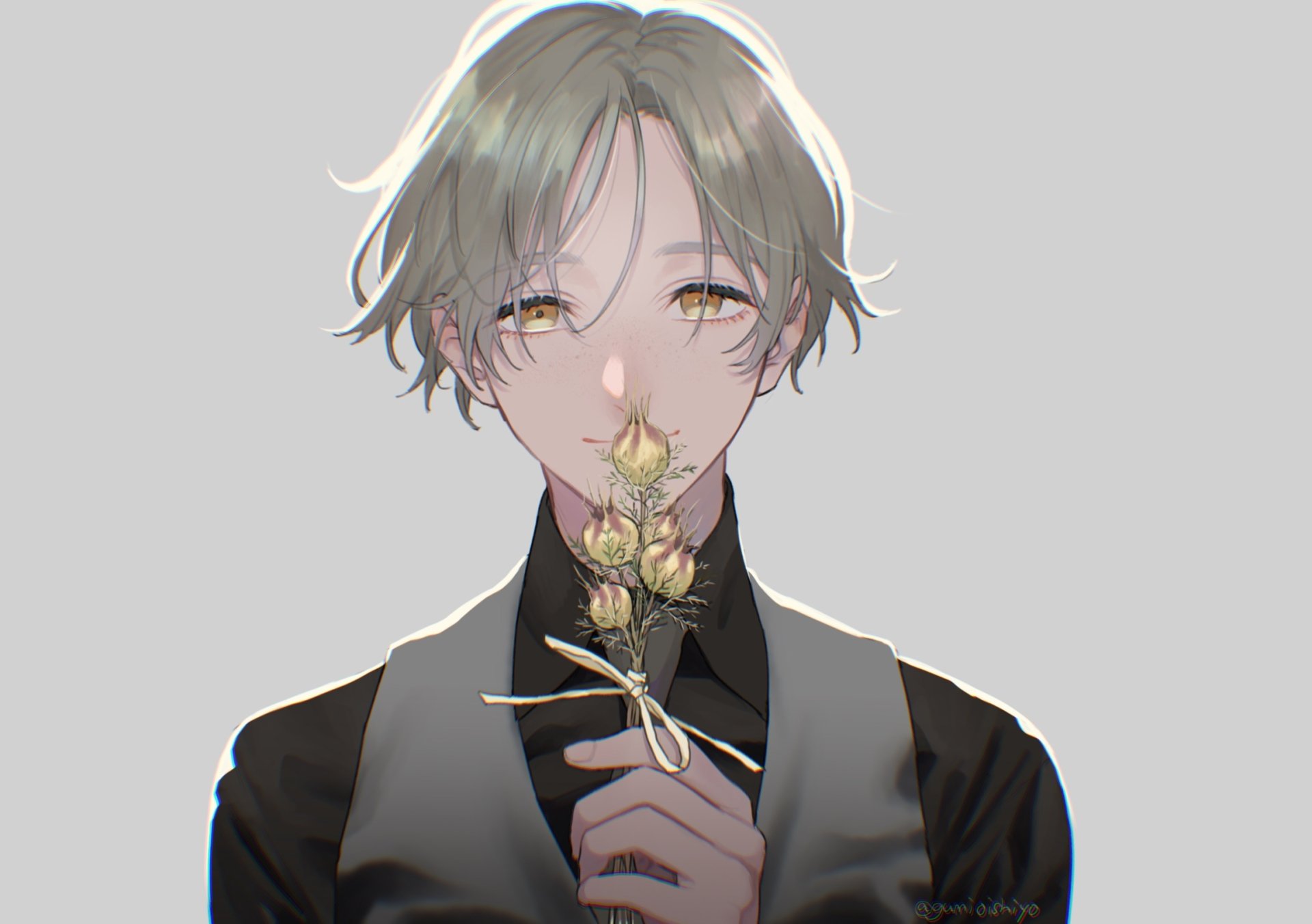 Download Yellow Eyes Anime Original HD Wallpaper by つゆ