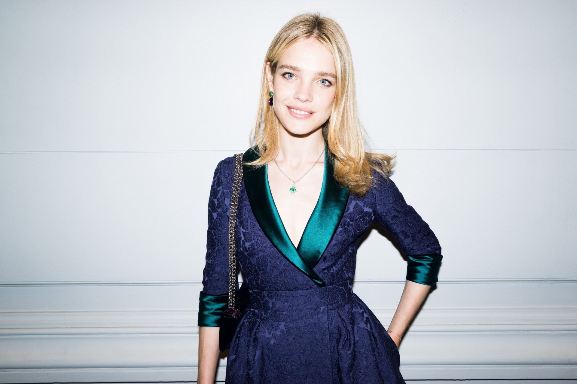 Download Blue Eyes Blonde Russian Model Smile Celebrity Natalia Vodianova HD Wallpaper