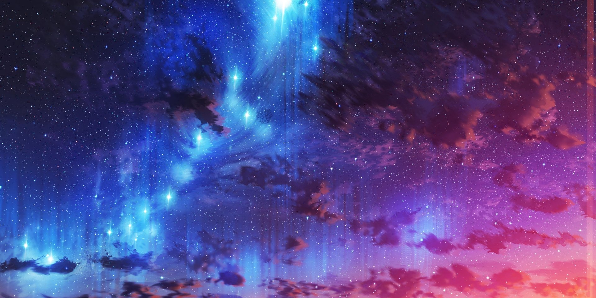 Download Starry Sky Anime Original HD Wallpaper by ナコモ