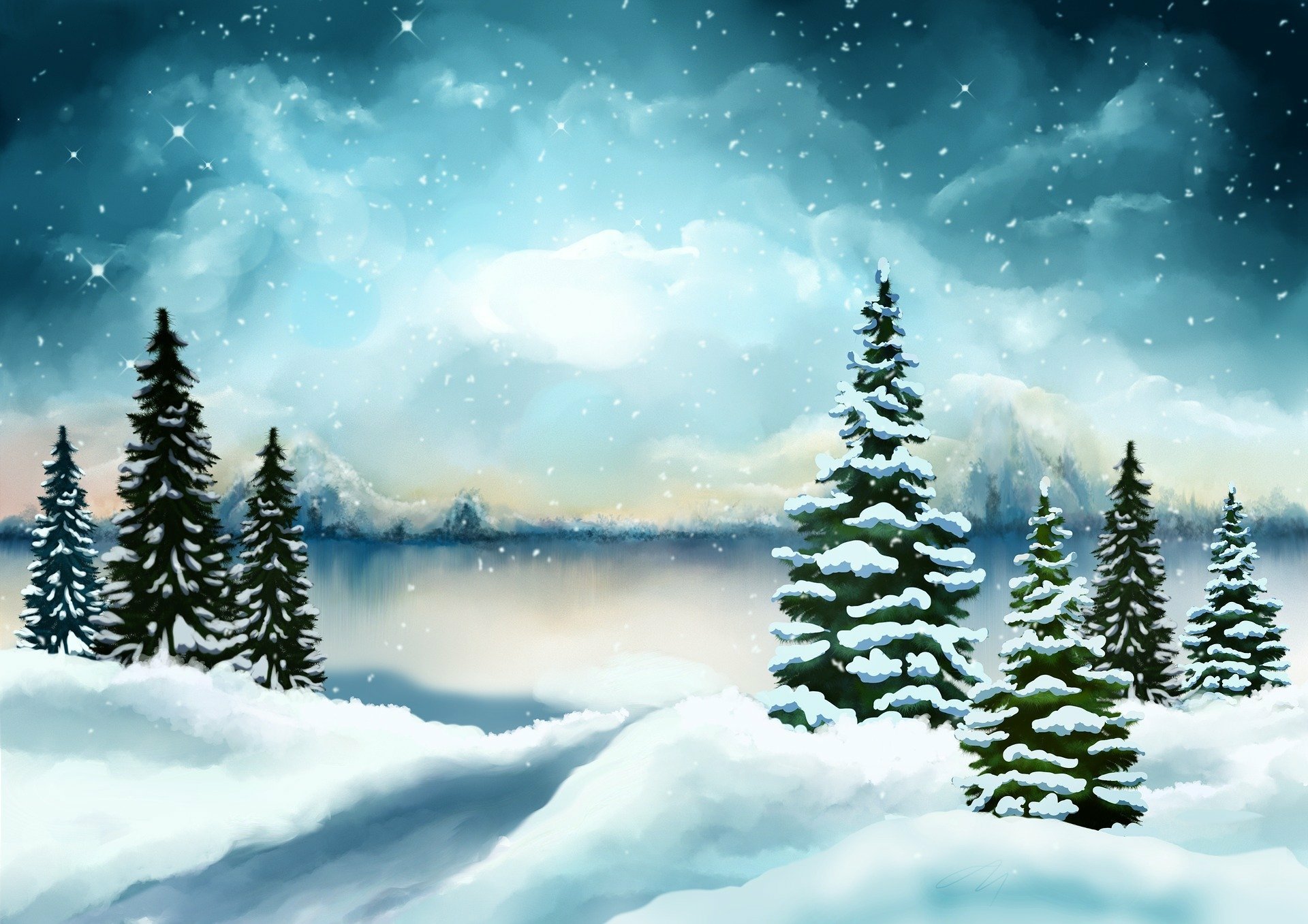 Download Snow Artistic Winter HD Wallpaper