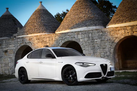 compact car white car car Alfa Romeo vehicle Alfa Romeo Giulia HD Desktop Wallpaper | Background Image