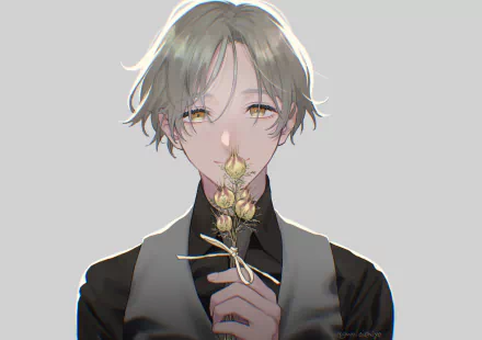 yellow eyes Anime Original HD Desktop Wallpaper | Background Image