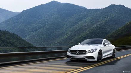 white car car Mercedes-Benz vehicle Mercedes-AMG C 63 S HD Desktop Wallpaper | Background Image