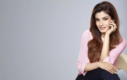 brown eyes long hair Bollywood actress Indian brunette woman Raveena Tandon HD Desktop Wallpaper | Background Image