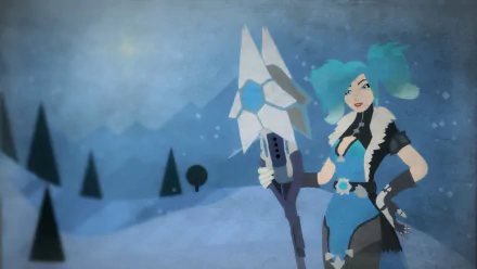 Evie (Paladins) minimalist video game Paladins Minimalist Gaming HD Desktop Wallpaper | Background Image