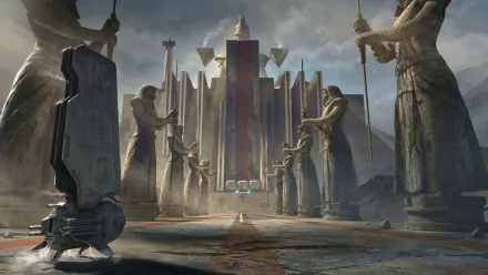  Vertical Scout Ship landing at Jedi Temple by clinton felker