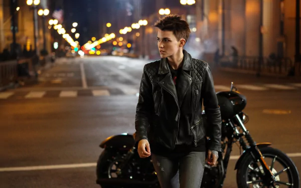 Ruby Rose as Batwoman in a captivating TV show desktop wallpaper with a high-definition background.