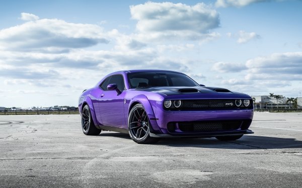 Vehicles Dodge Challenger Dodge Car Purple Car Muscle Car HD Wallpaper | Background Image