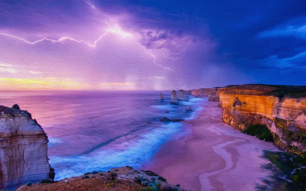  Coastal Storm - Oil on Canvas