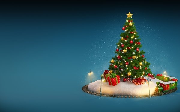 Holiday Christmas Christmas Tree Gift HD Wallpaper | Background Image