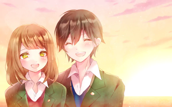 Kakeru Naruse Naho Takamiya Anime orange (Color) Orange Anime HD Desktop Wallpaper | Background Image