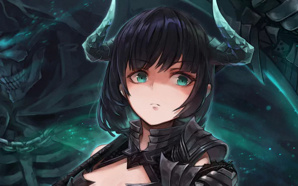 aqua eyes black hair Anime Original HD Desktop Wallpaper | Background Image