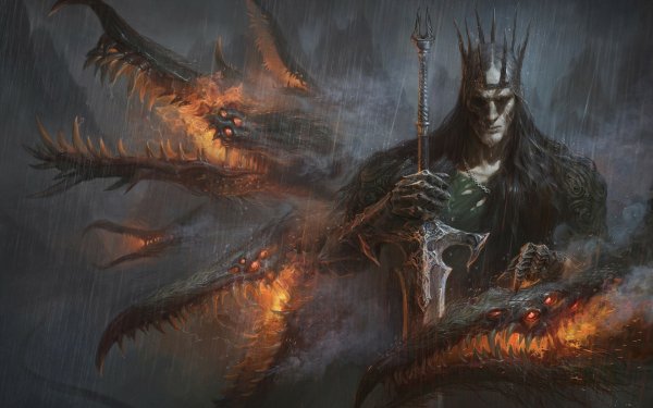 Dark Warrior Creature Creepy Sword Crown HD Wallpaper | Background Image